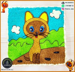 Вес 2,9 кг. Внутри "Молочная девочка с кремом Пломбир". Оформление кремовое.