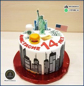 Вес 3,5 кг. Начинка "Швардцвальдский вишнёвый торт".