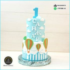 Вес 8 кг. Начинки: кокосово-миндальный бисквит с чизкейком (нижний ярус), шоколадно-муссовый (верхний ярус).