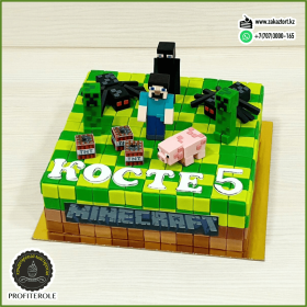 Вес 3,8 кг. Начинка "Молочный торт". Размер 25х25 см